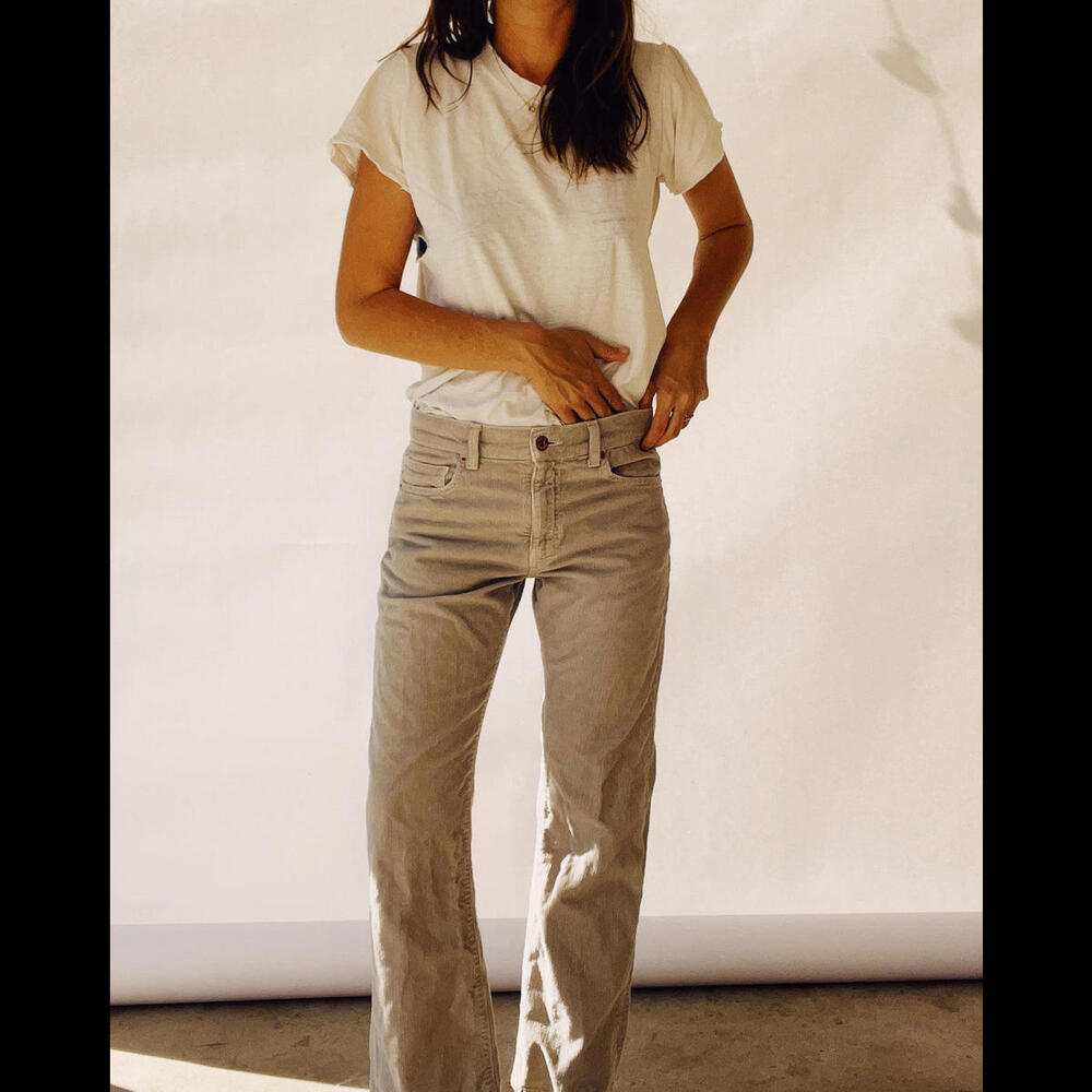 Hey Gang Corduroy Flare in vintage grey